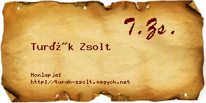 Turák Zsolt névjegykártya